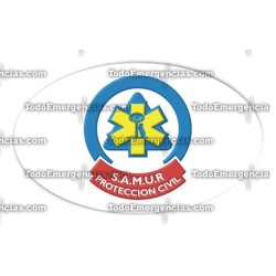 SAMUR PEGATINAS RESINA EMERGENCIAS OVALADA