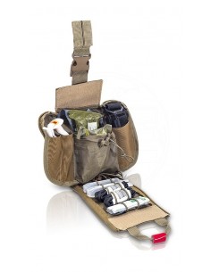 BOTIQUIN COMBATE ACCESO RÁPIDO CINTAS PERNERA COLOR COYOTE