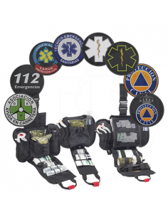 PACK BOTIQUIN DE COMBATE DE ACCESO RÁPIDO CON CINTAS PERNERA CON PARCHE