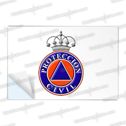 PEGATINAS PROTECCIÓN CIVIL RESINA EMERGENCIAS RECTANGULARES